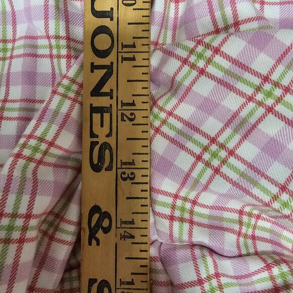 Forever 21+ Womens 1X Pink Plaid Elastic Waist Wide Leg Cargo Academia NWT - Picture 11 of 13